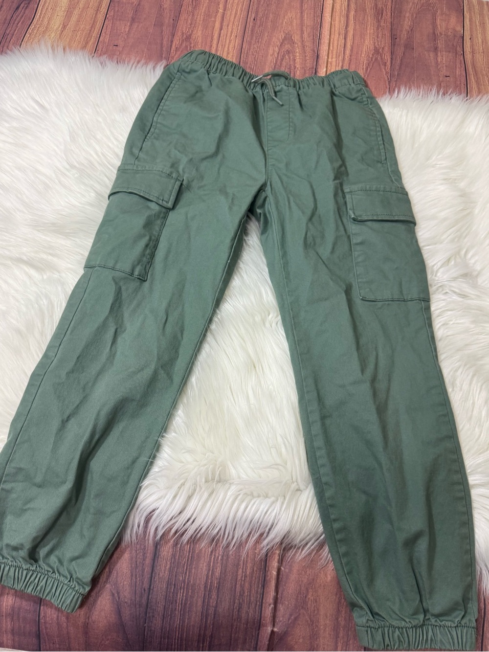 GAP Kids Green Cargo Jogger Pants - Boys Size M (8–9)